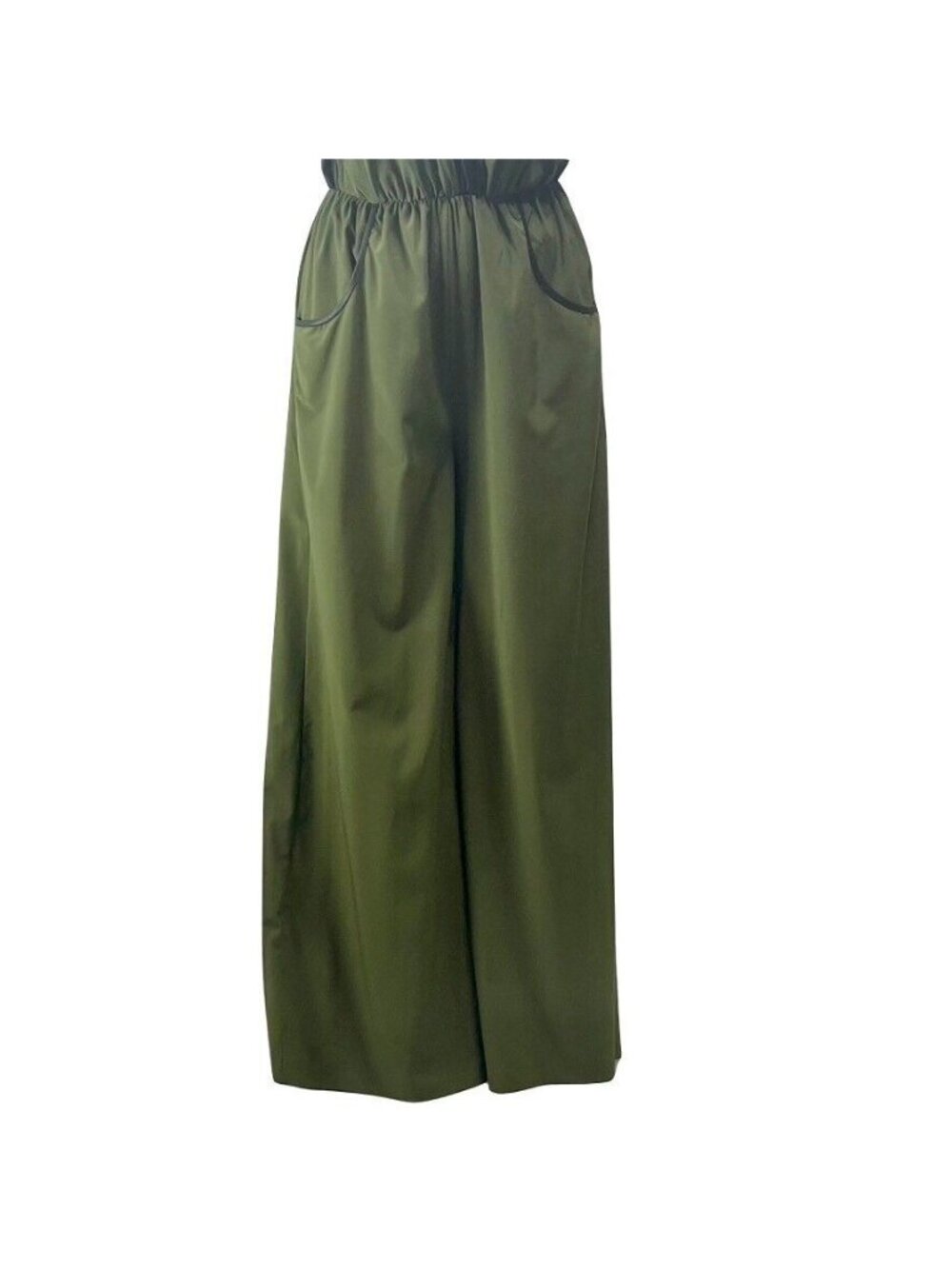 SAVANNAH RAE Sleeveless Olive & Black Jumpsuit With V-Neck - Picture 9 of 13